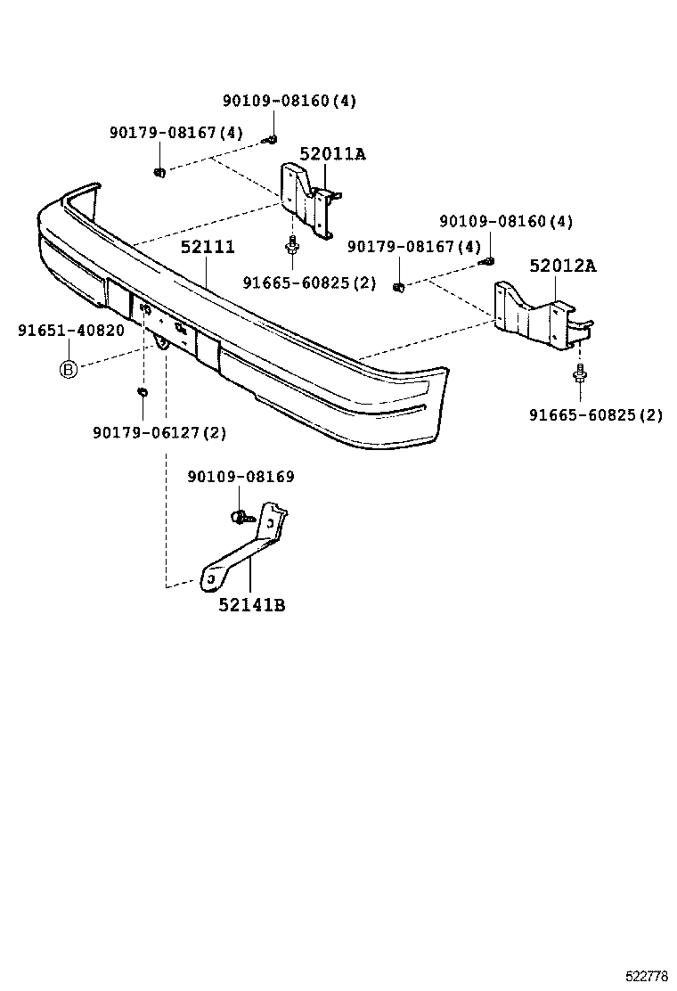  LITE TOWNACE TRUCK |  FRONT BUMPER BUMPER STAY