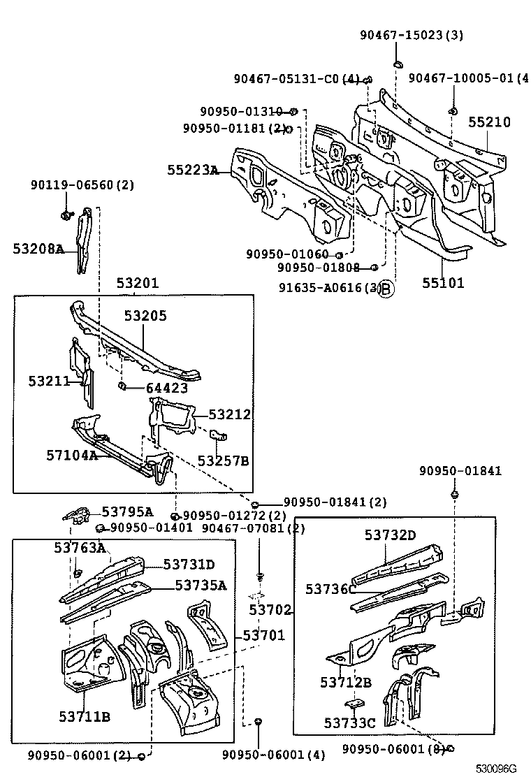  CHASER |  FRONT FENDER APRON DASH PANEL