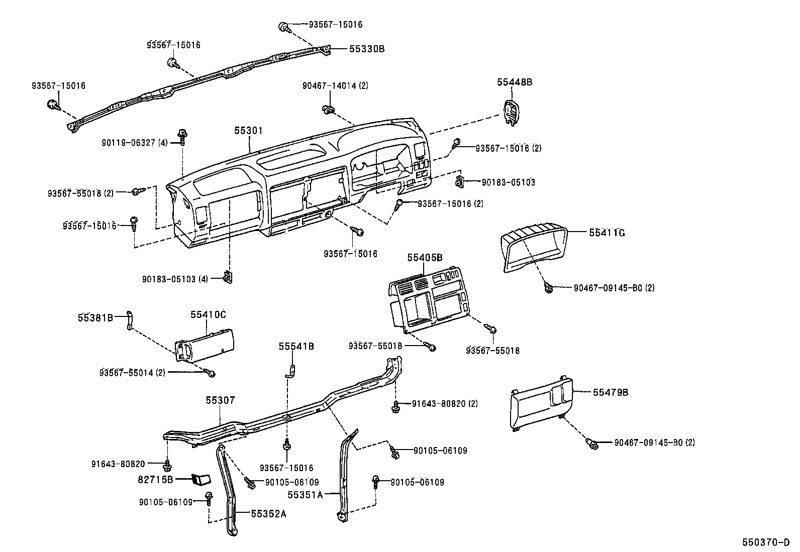  DYNA 150 TOYOACE G15 |  INSTRUMENT PANEL GLOVE COMPARTMENT