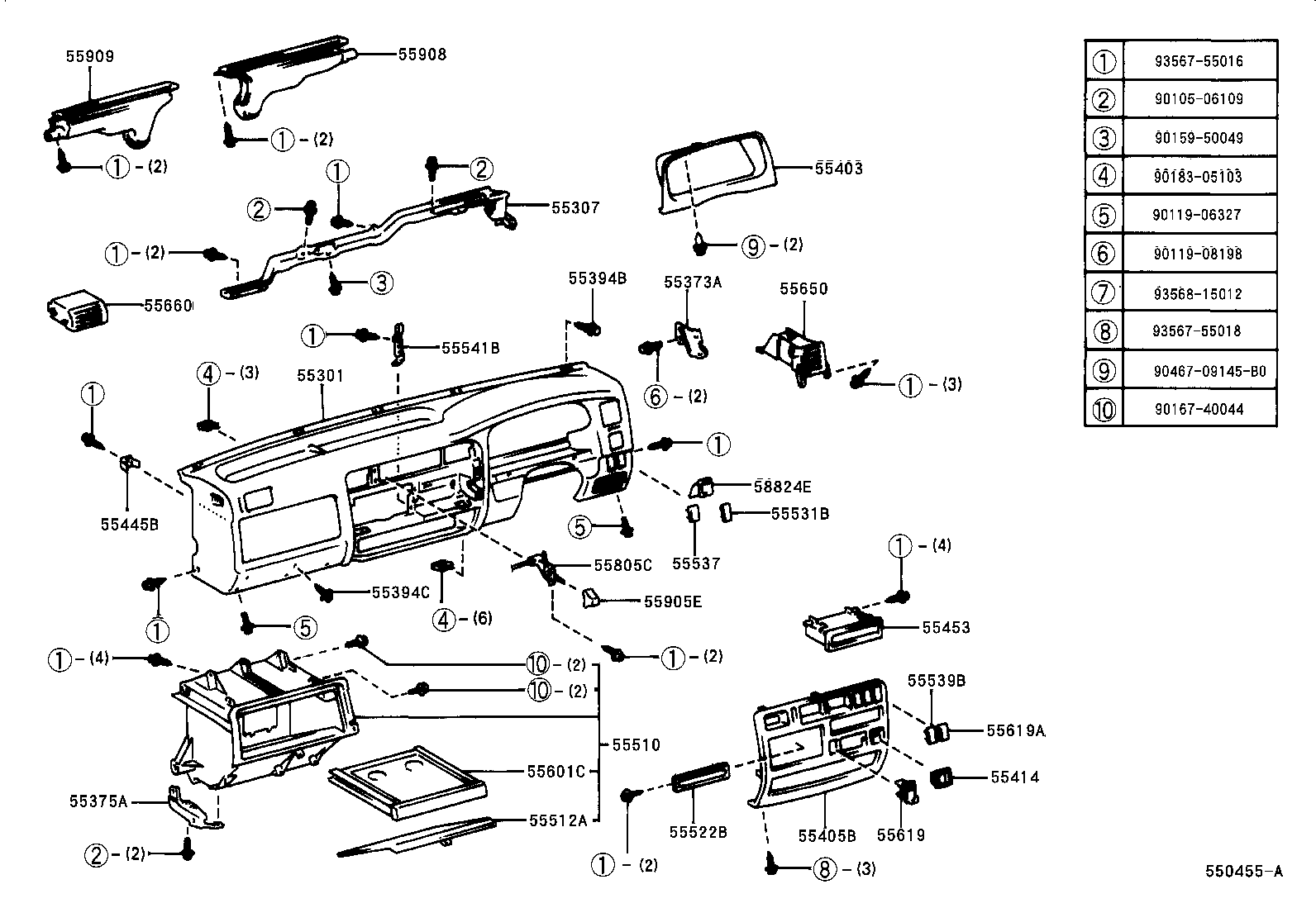  LITE TOWNACE TRUCK |  INSTRUMENT PANEL GLOVE COMPARTMENT