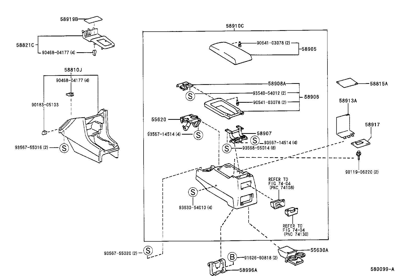  CAMRY GRACIA |  CONSOLE BOX BRACKET