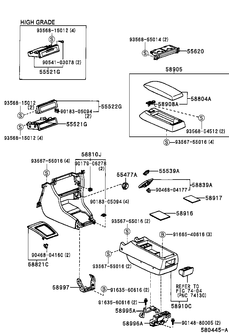  CAMRY VISTA |  CONSOLE BOX BRACKET