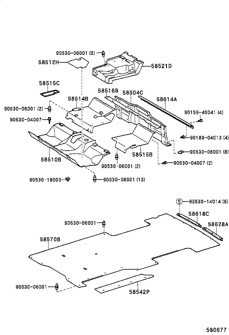  DYNA 200 TOYOACE G25 |  FLOOR MAT SILENCER PAD