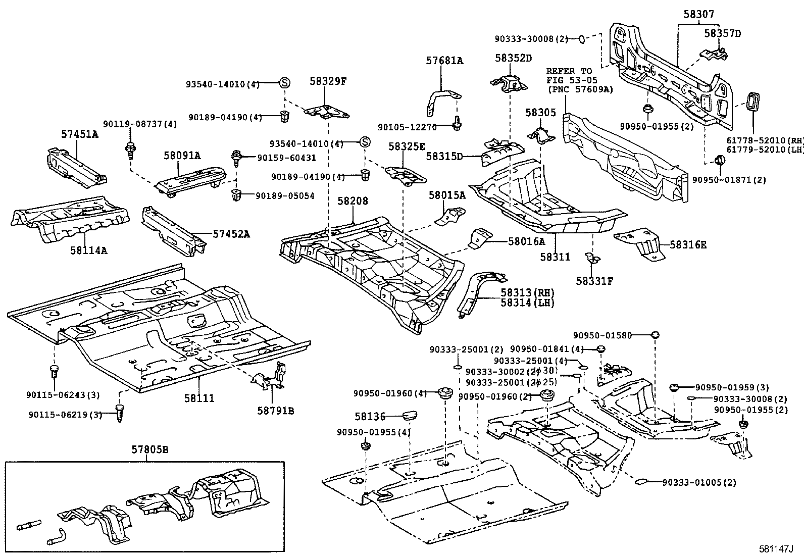  BB OPEN DECK |  FLOOR PAN LOWER BACK PANEL