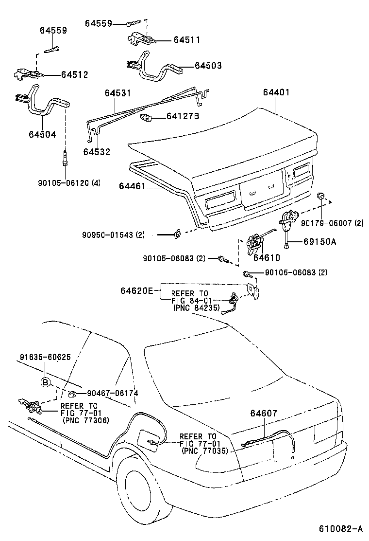  CAMRY GRACIA |  LUGGAGE COMPARTMENT DOOR LOCK