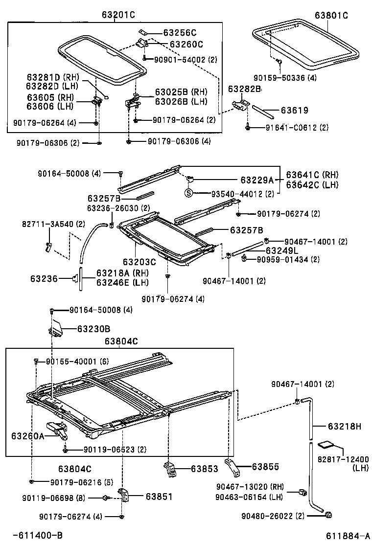  ESTIMA HYBRID |  ROOF PANEL BACK PANEL