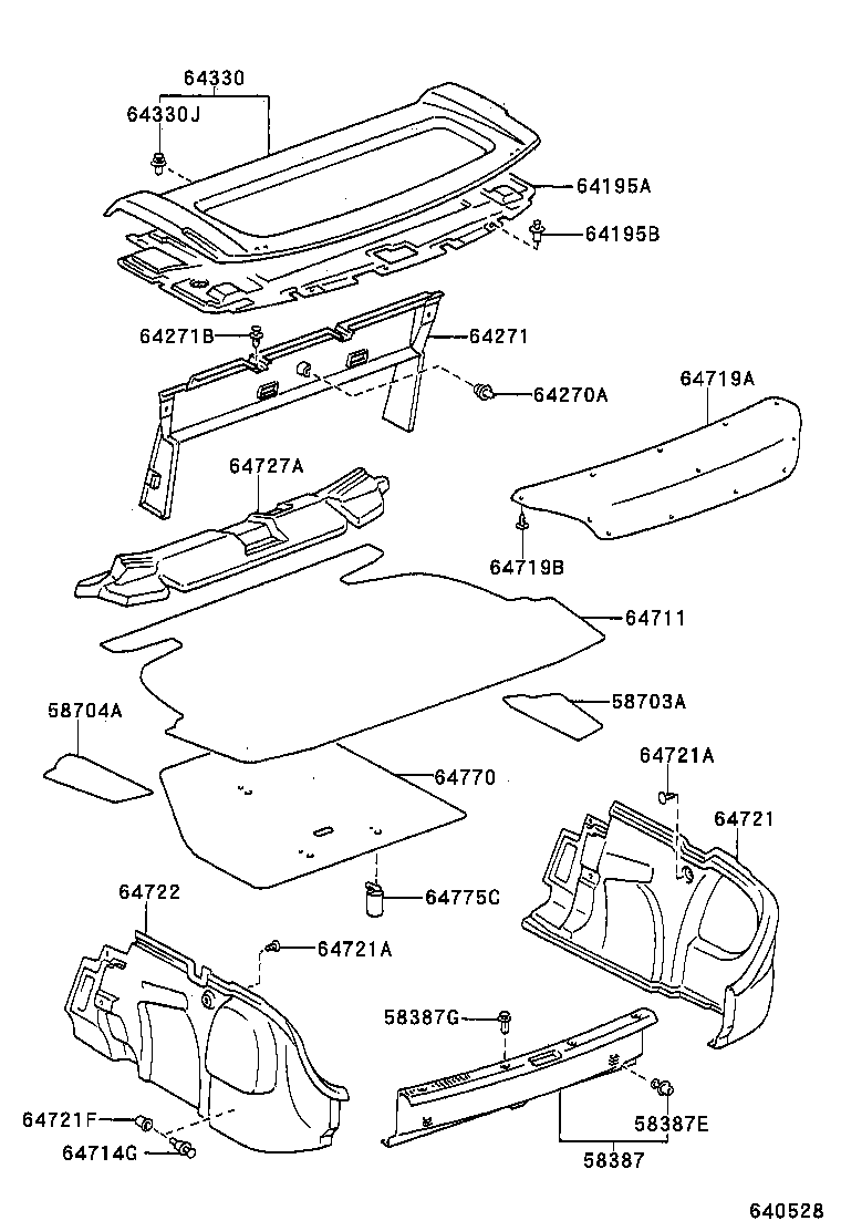  VISTA VISTA ARDEO |  PACKAGE TRAY PANEL LUGGAGE COMPARTMENT MAT
