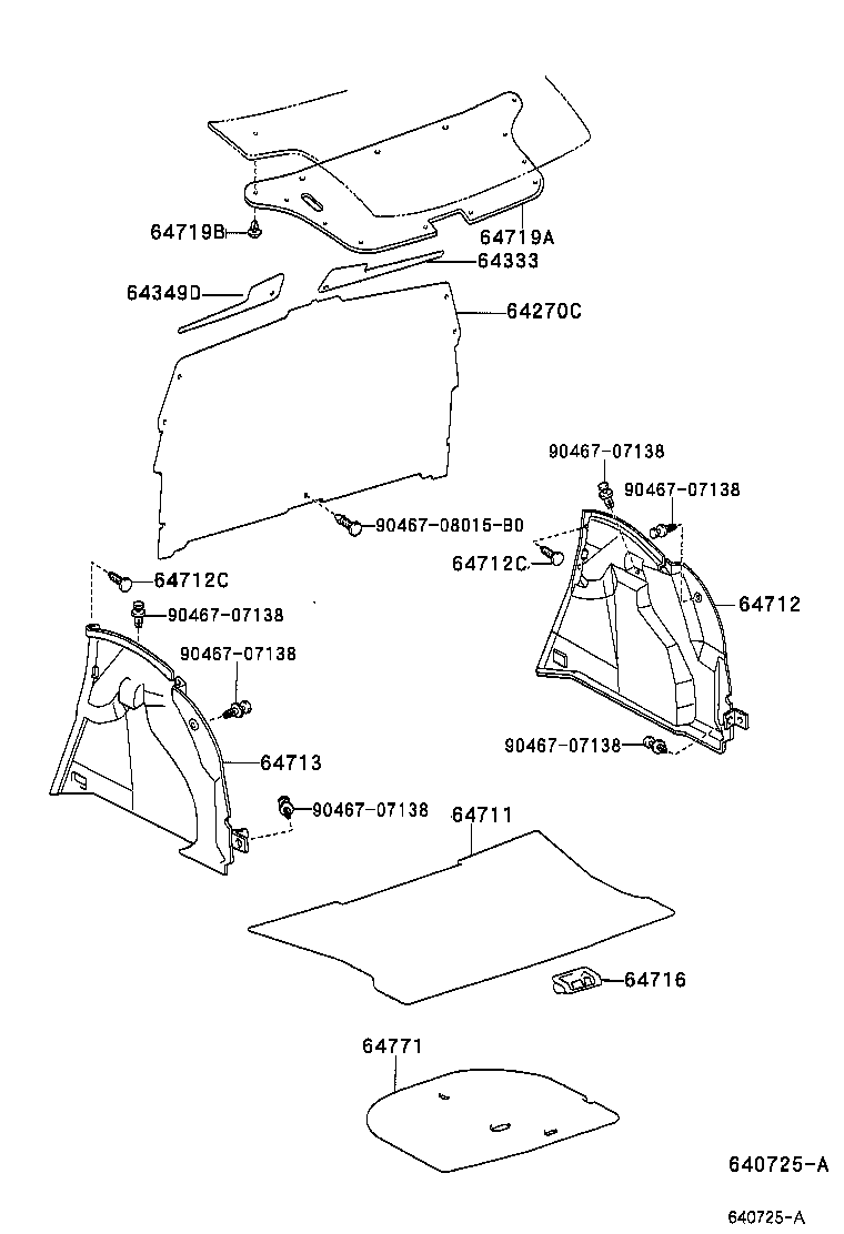  WILL VI |  PACKAGE TRAY PANEL LUGGAGE COMPARTMENT MAT