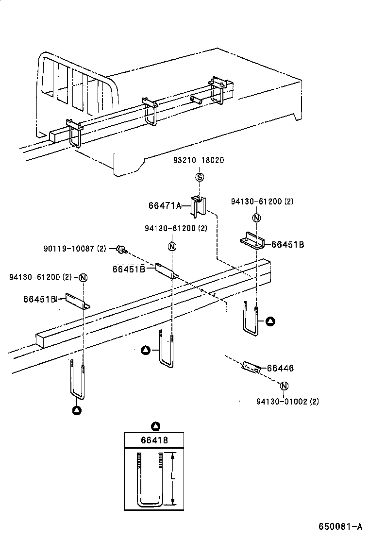  DYNA 200 TOYOACE G25 |  REAR BODY MOUNTING