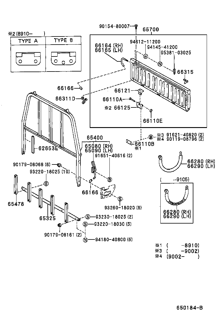 LITE TOWNACE TRUCK |  REAR BODY GUARD FRAME TAIL GATE