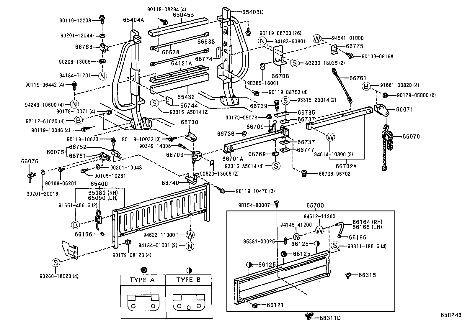  LITE TOWNACE TRUCK |  REAR BODY GUARD FRAME TAIL GATE