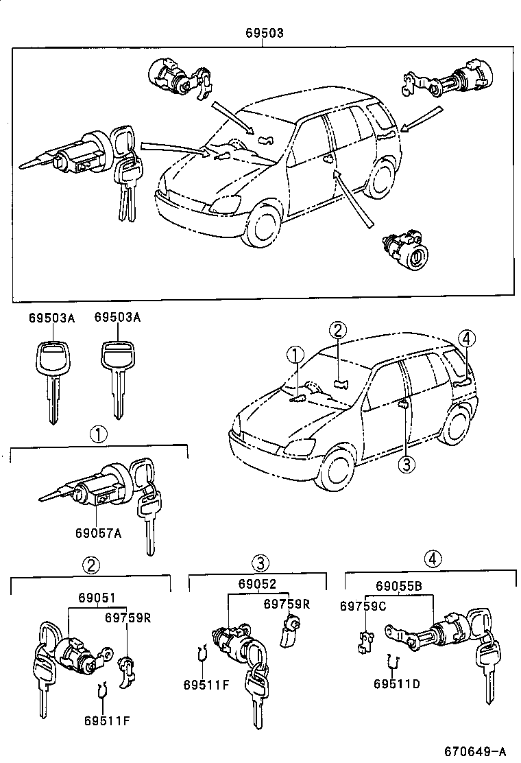  RAUM |  LOCK CYLINDER SET