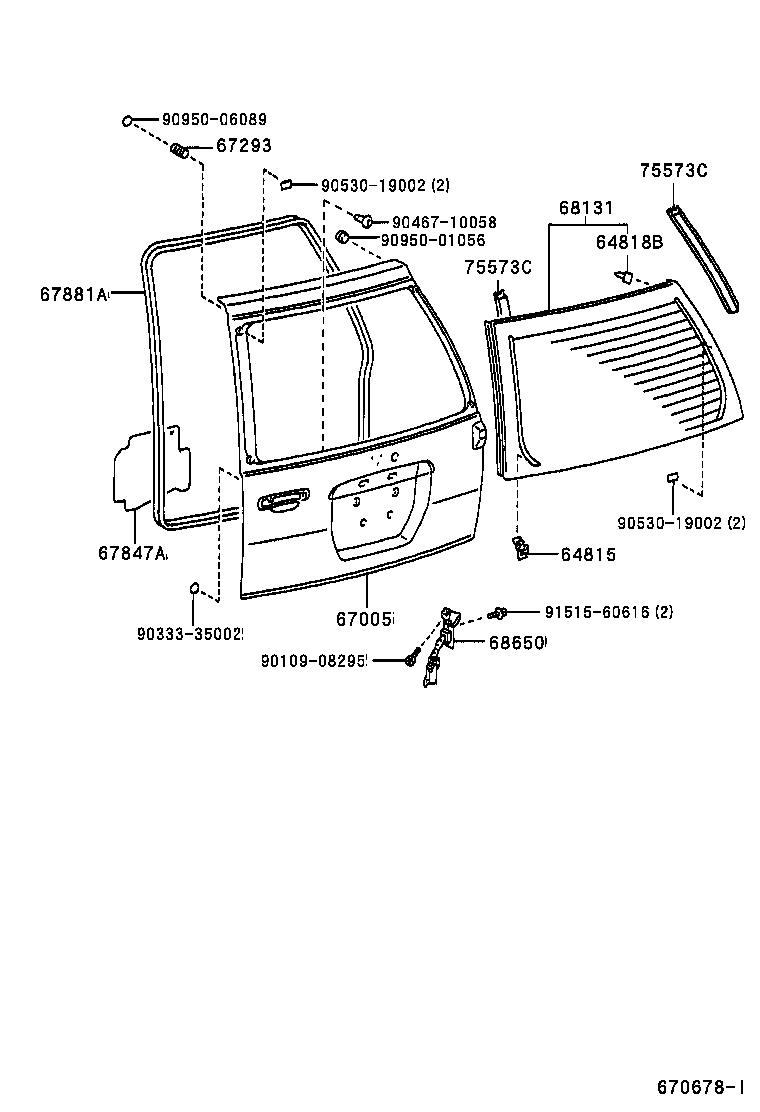  RAUM |  BACK DOOR PANEL GLASS
