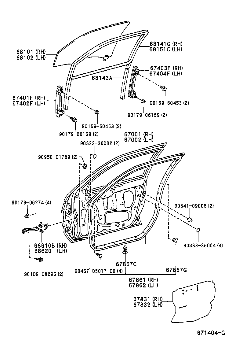  VISTA VISTA ARDEO |  FRONT DOOR PANEL GLASS