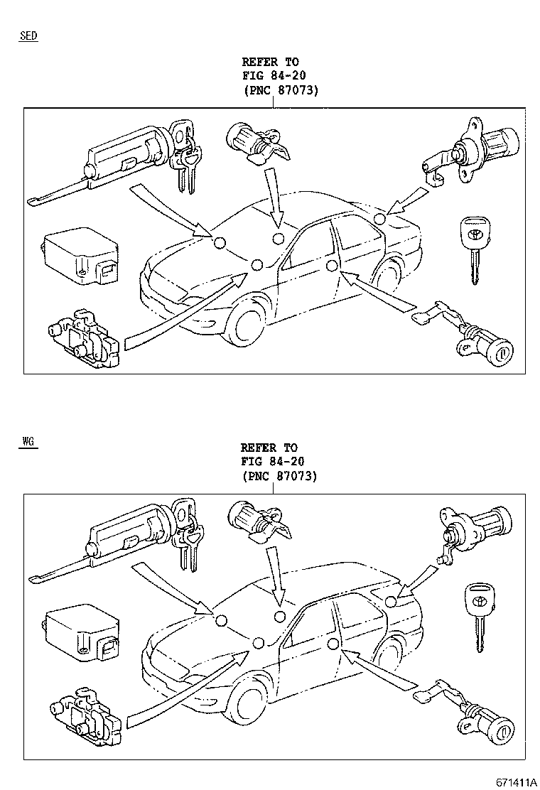  VISTA VISTA ARDEO |  LOCK CYLINDER SET