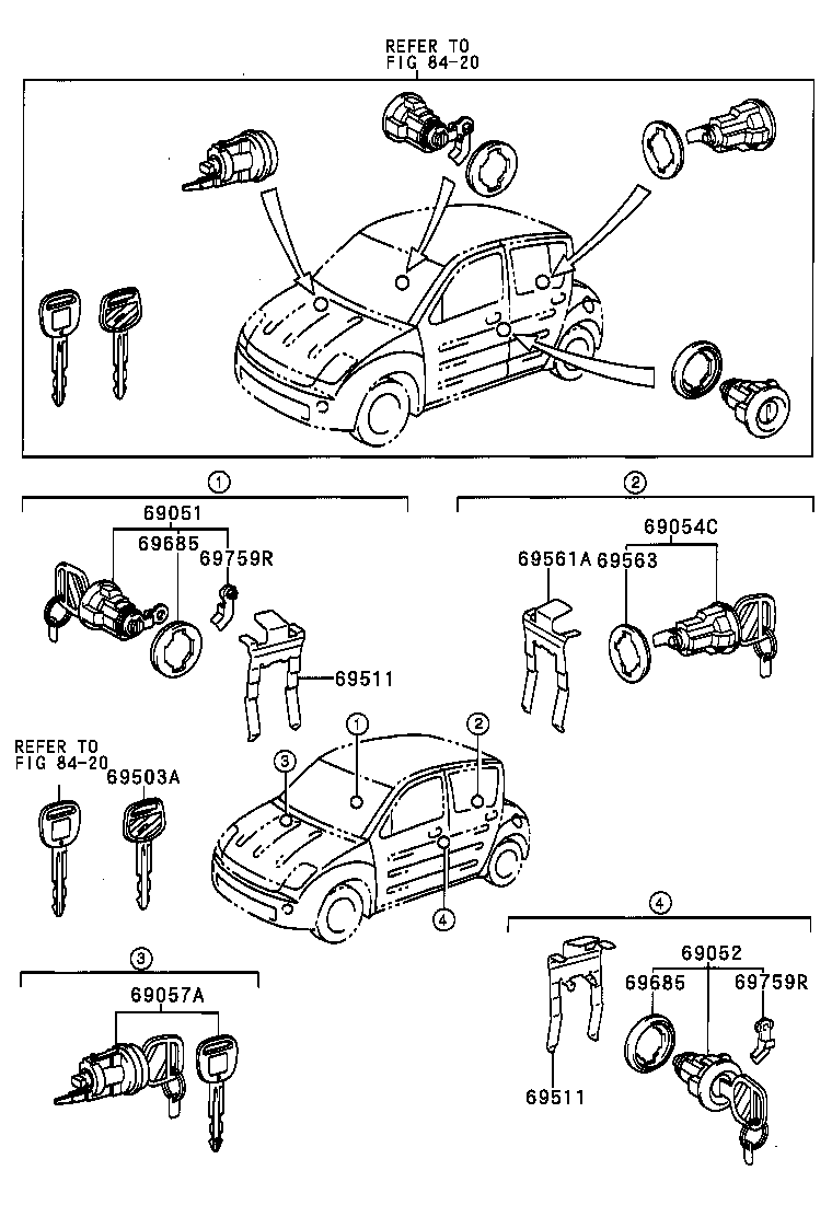  WILL VI |  LOCK CYLINDER SET