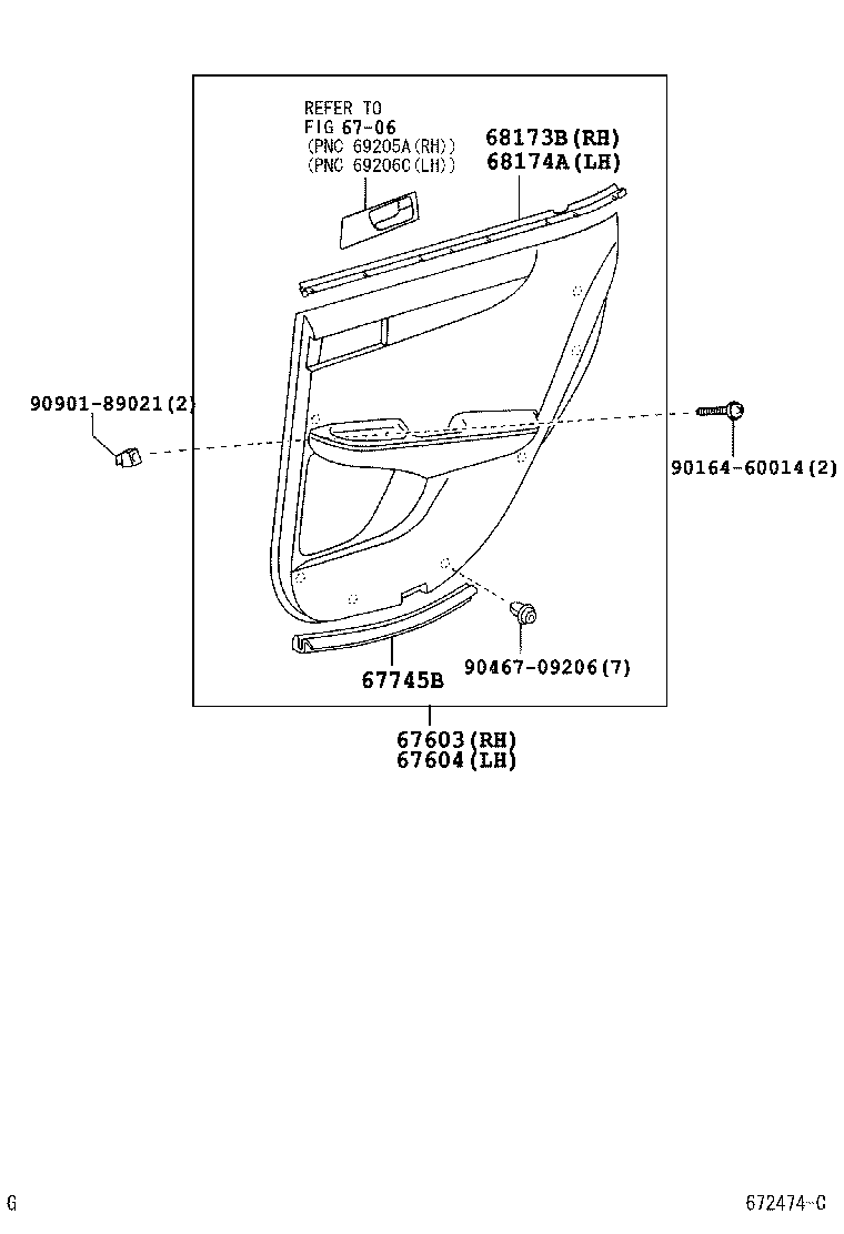  WINDOM |  REAR DOOR PANEL GLASS