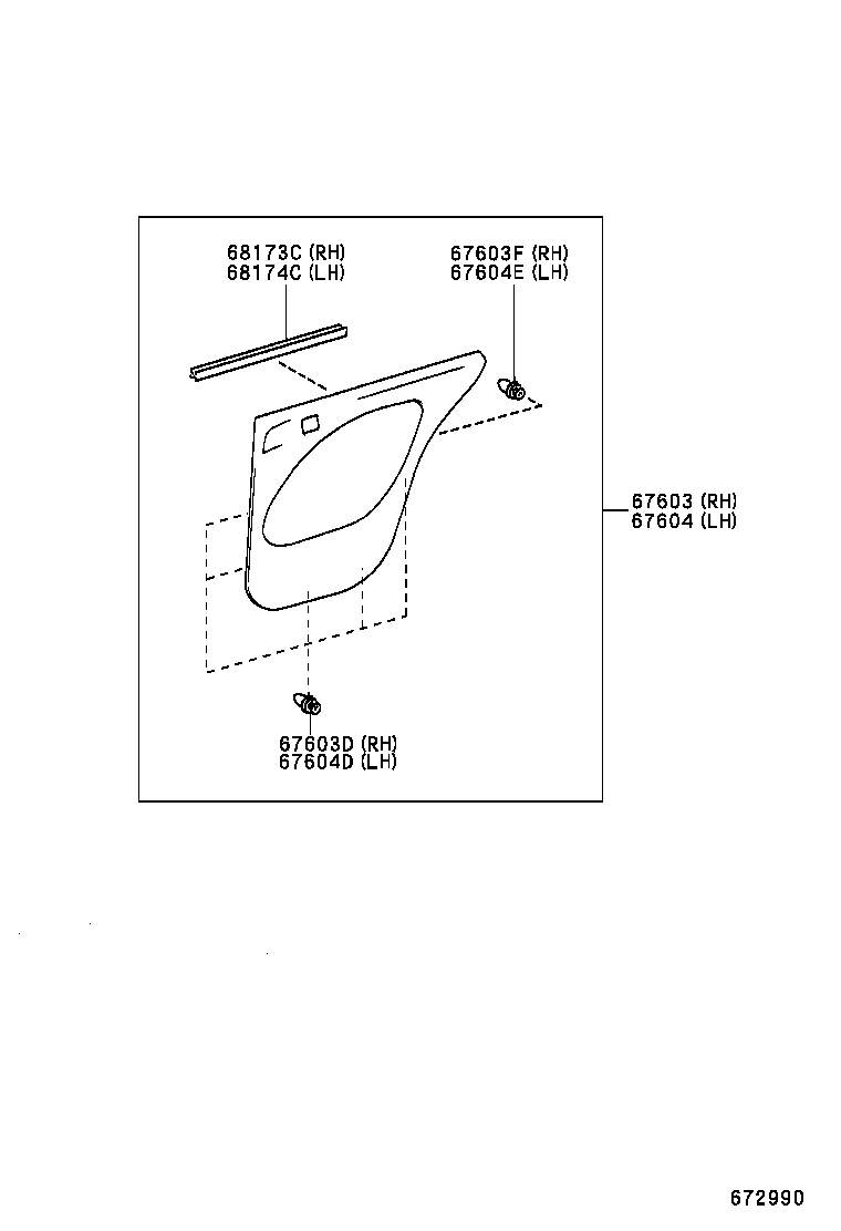  RAUM |  REAR DOOR PANEL GLASS