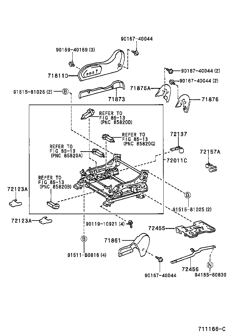  VISTA VISTA ARDEO |  FRONT SEAT SEAT TRACK