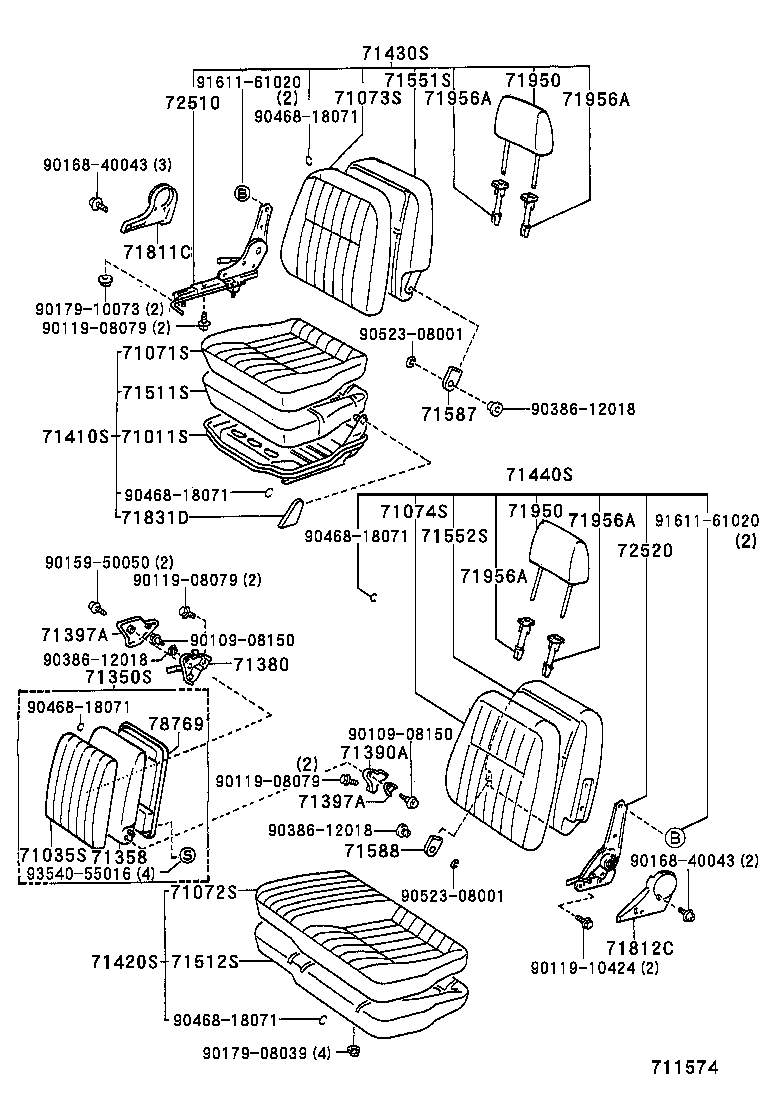  LITE TOWNACE TRUCK |  SEAT SEAT TRACK