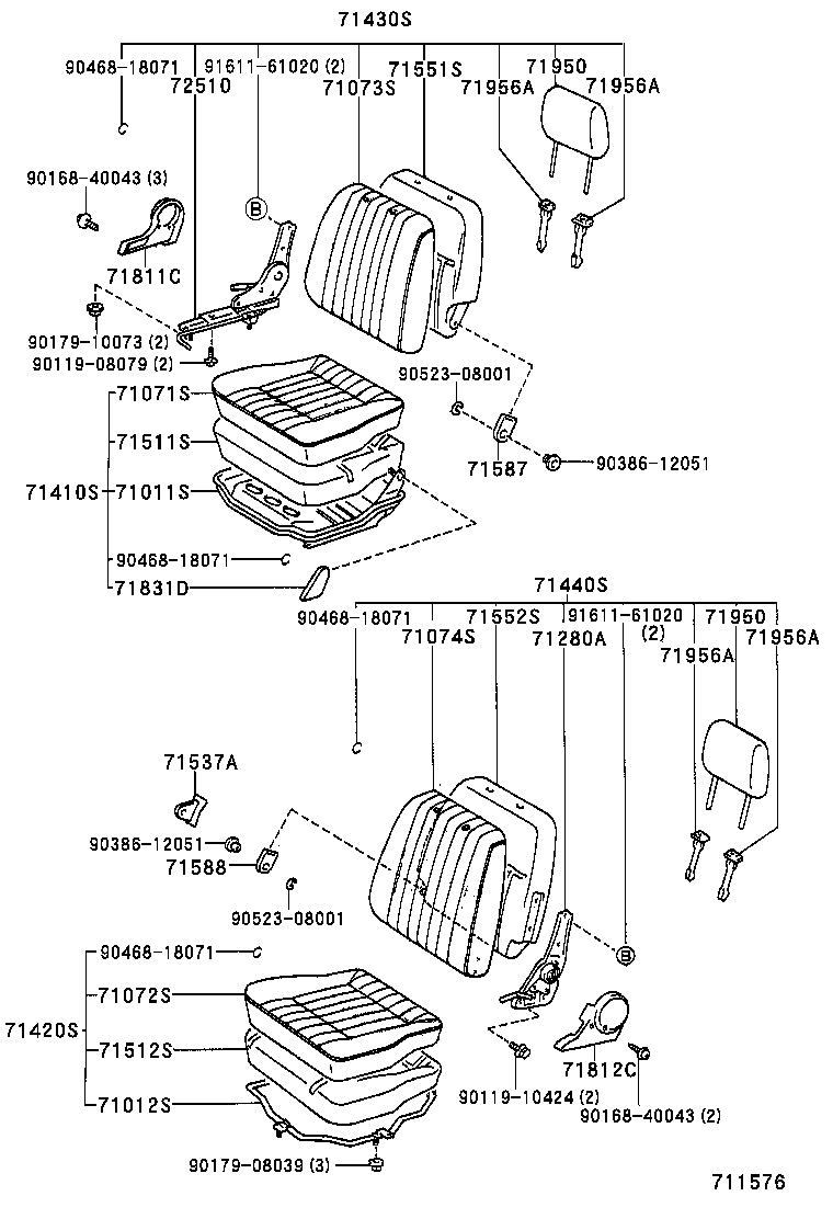  LITE TOWNACE TRUCK |  SEAT SEAT TRACK