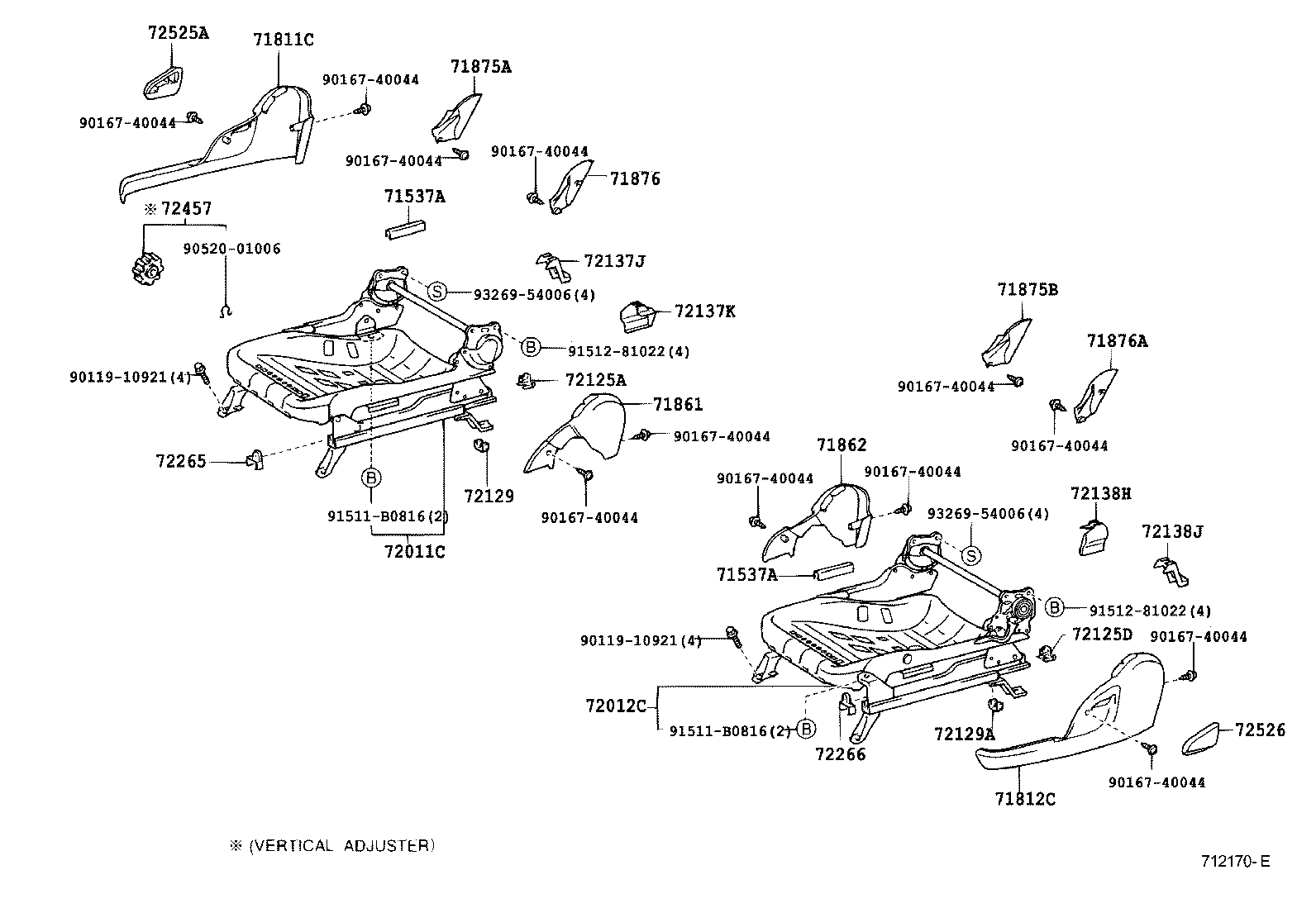  CAMRY |  FRONT SEAT SEAT TRACK
