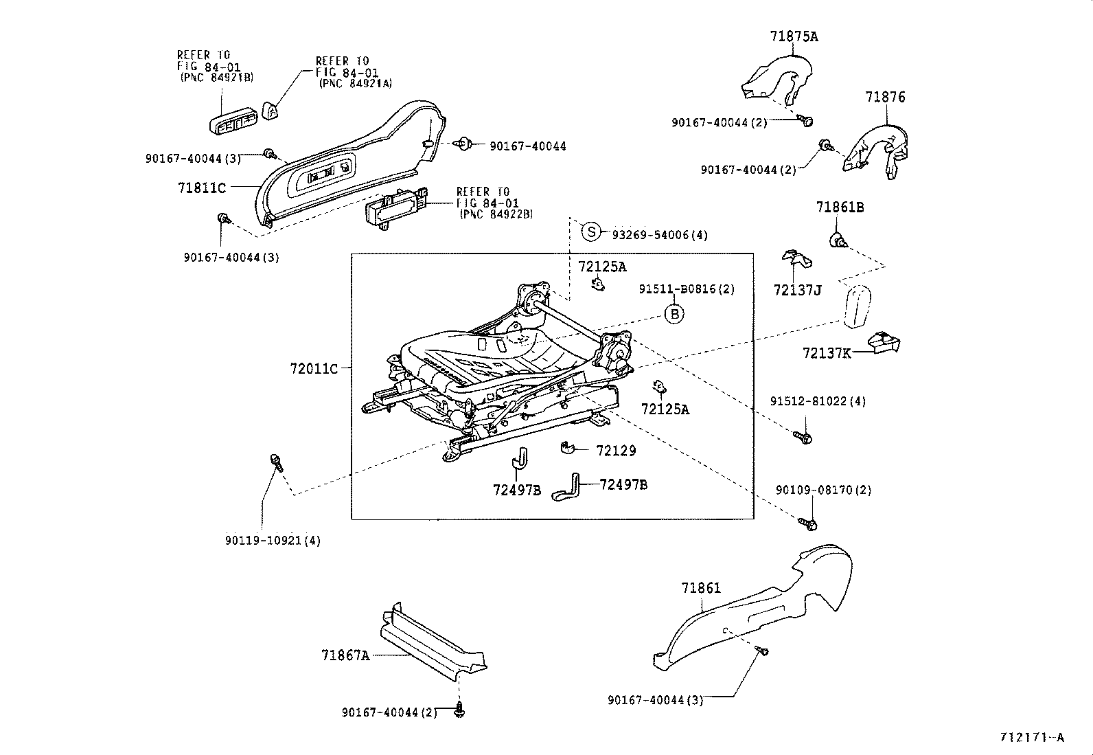  CAMRY |  FRONT SEAT SEAT TRACK