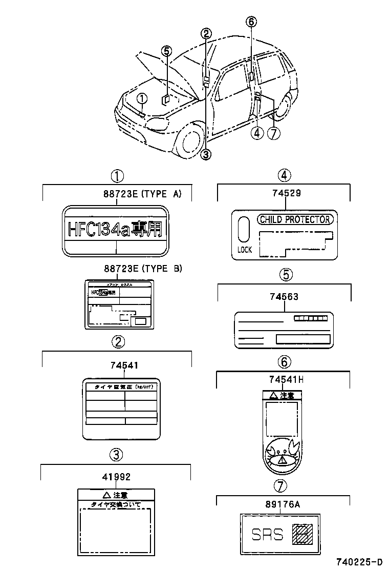  RAUM |  CAUTION PLATE EXTERIOR INTERIOR