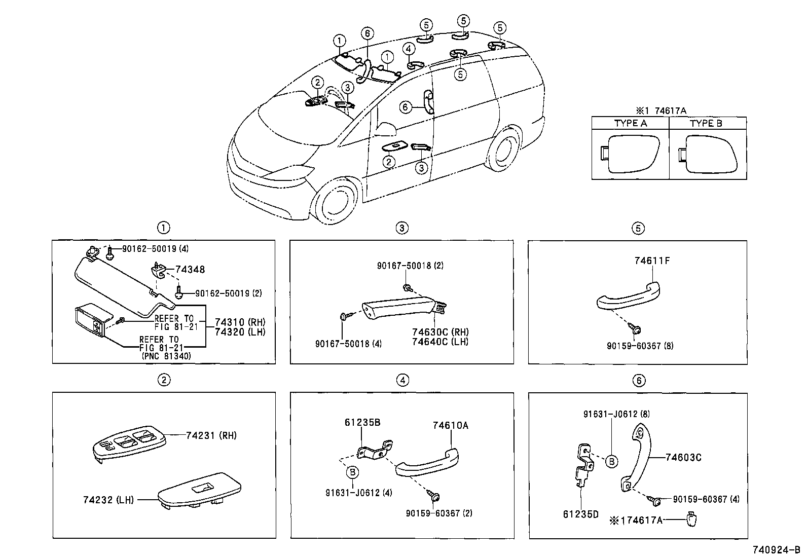  ESTIMA HYBRID |  ARMREST VISOR