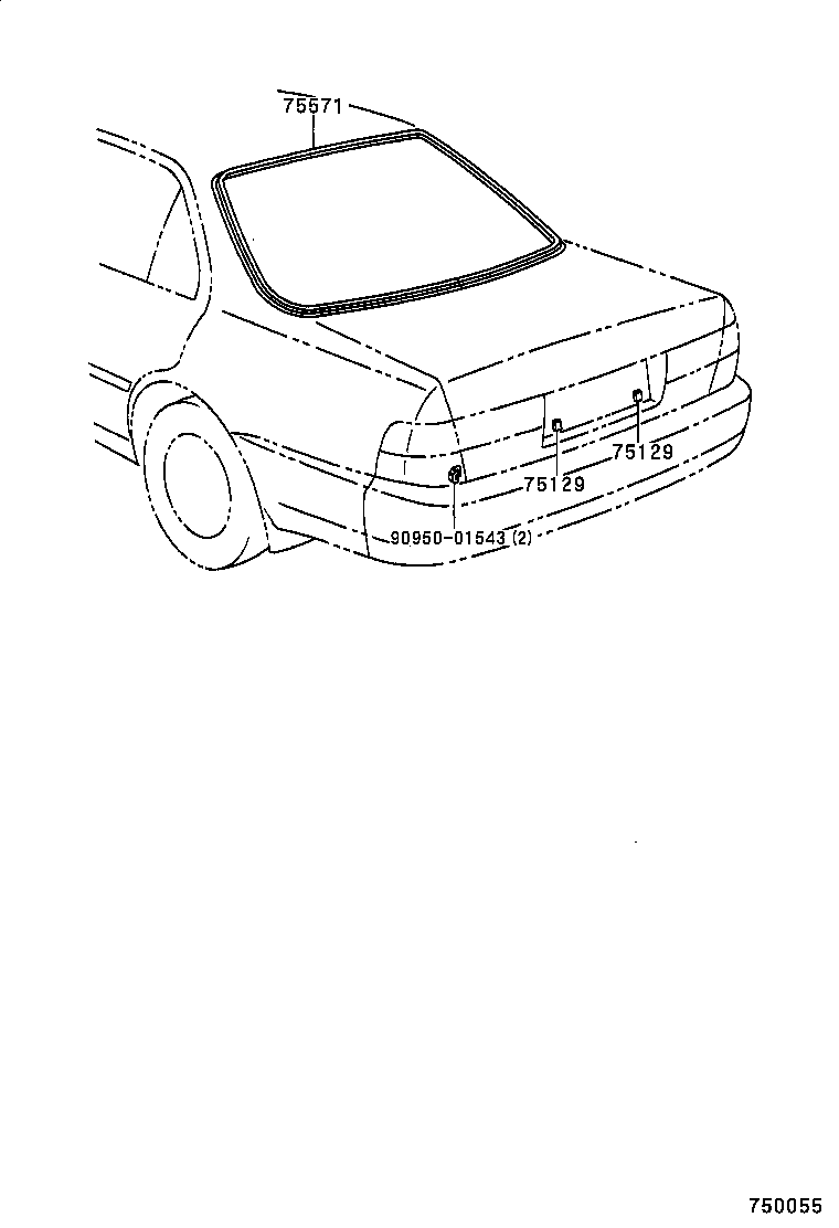  CAMRY GRACIA |  REAR MOULDING