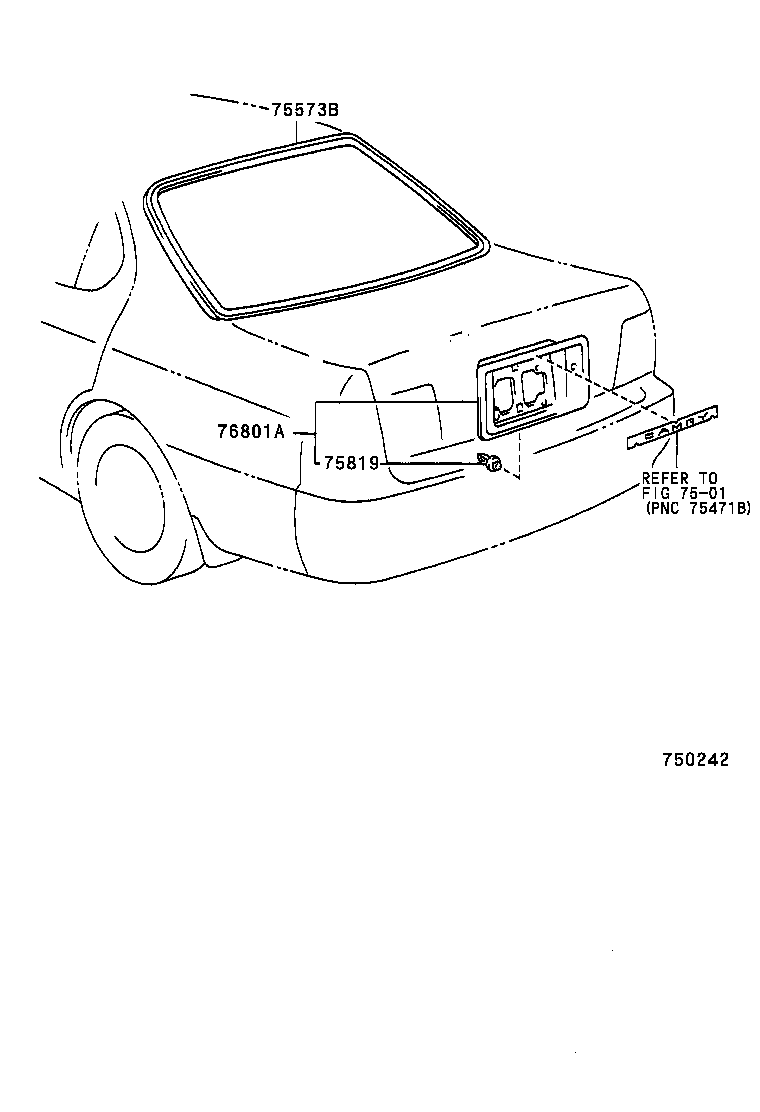  CAMRY VISTA |  REAR MOULDING