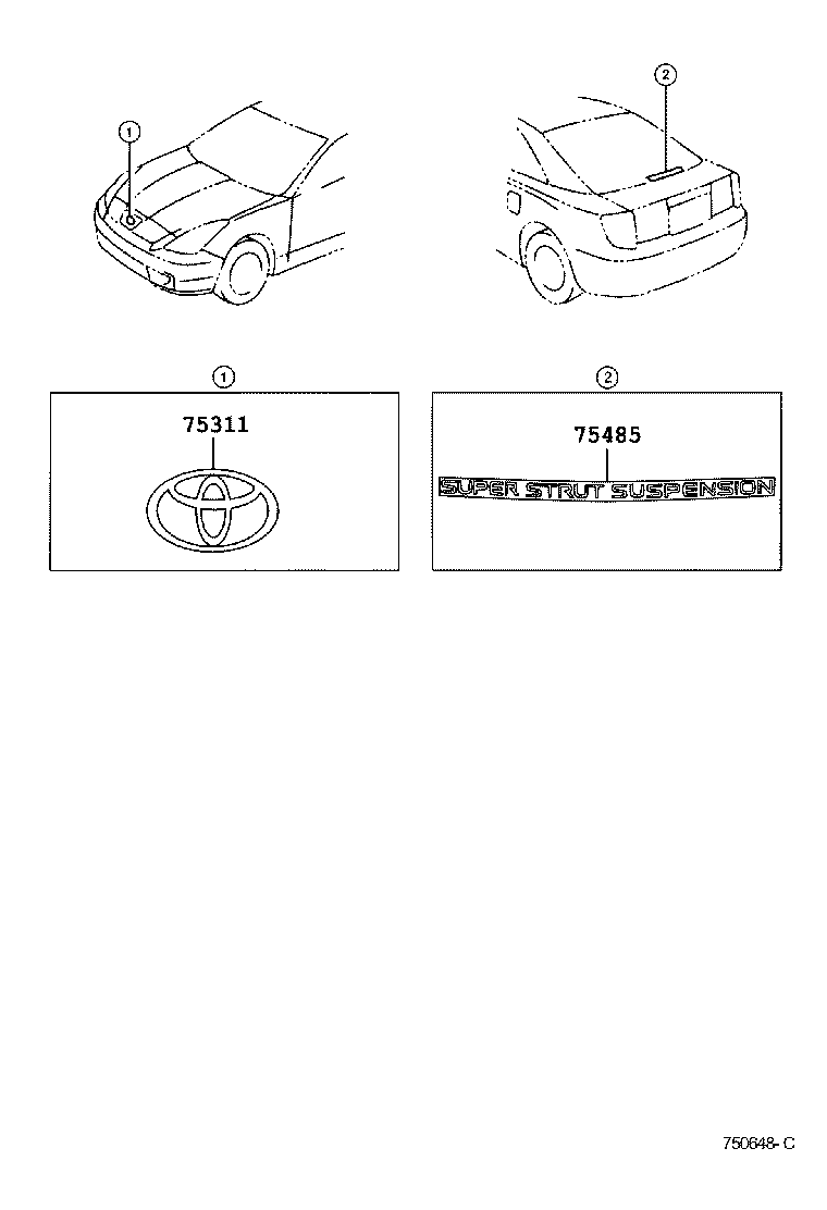  CELICA |  EMBLEM NAME PLATE EXTERIOR INTERIOR