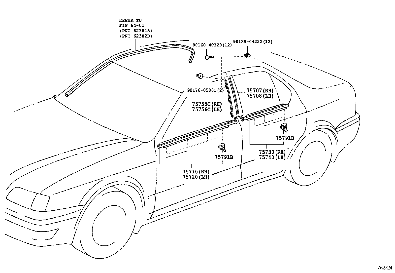  CAMRY VISTA |  SIDE MOULDING