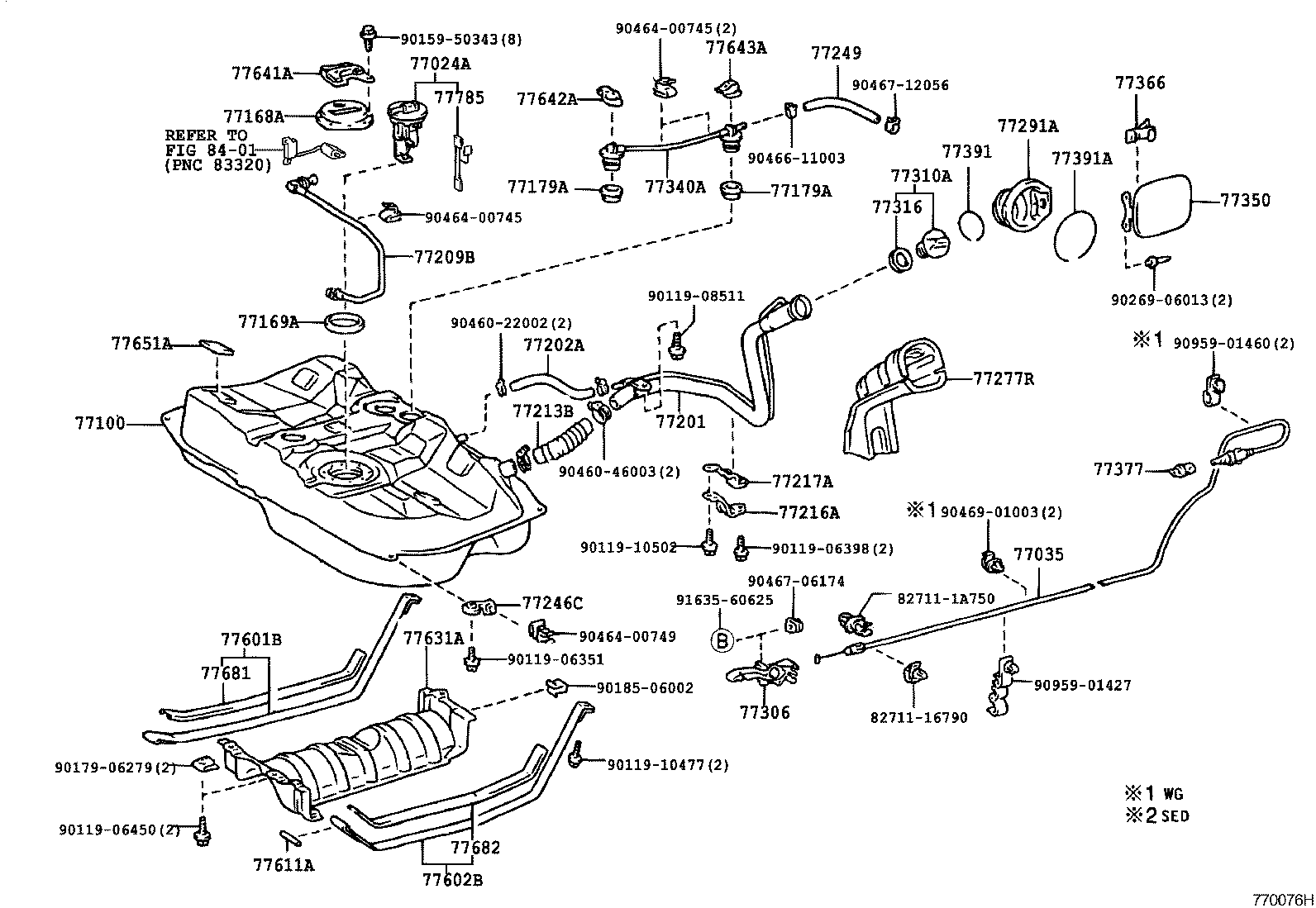  CAMRY GRACIA |  FUEL TANK TUBE