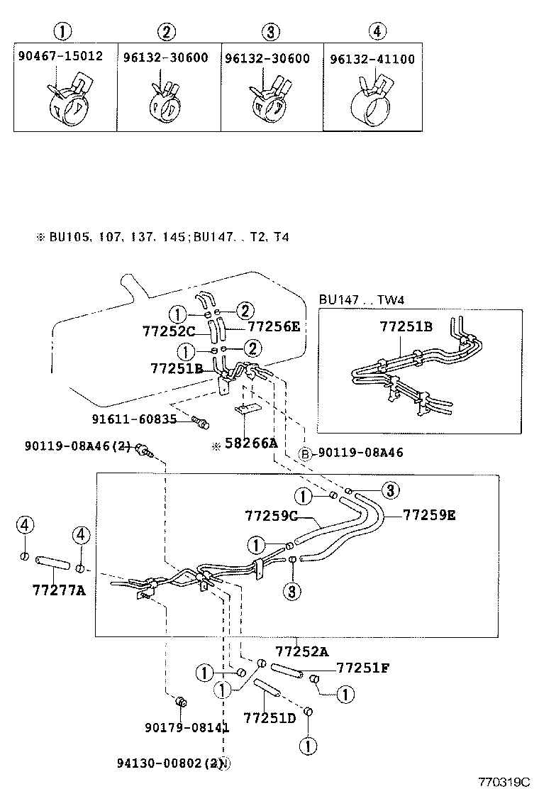  DYNA 200 TOYOACE G25 |  FUEL TANK TUBE
