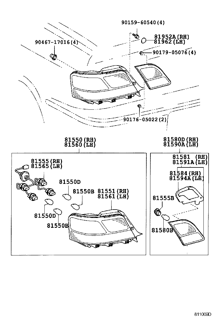  CRESTA |  REAR COMBINATION LAMP