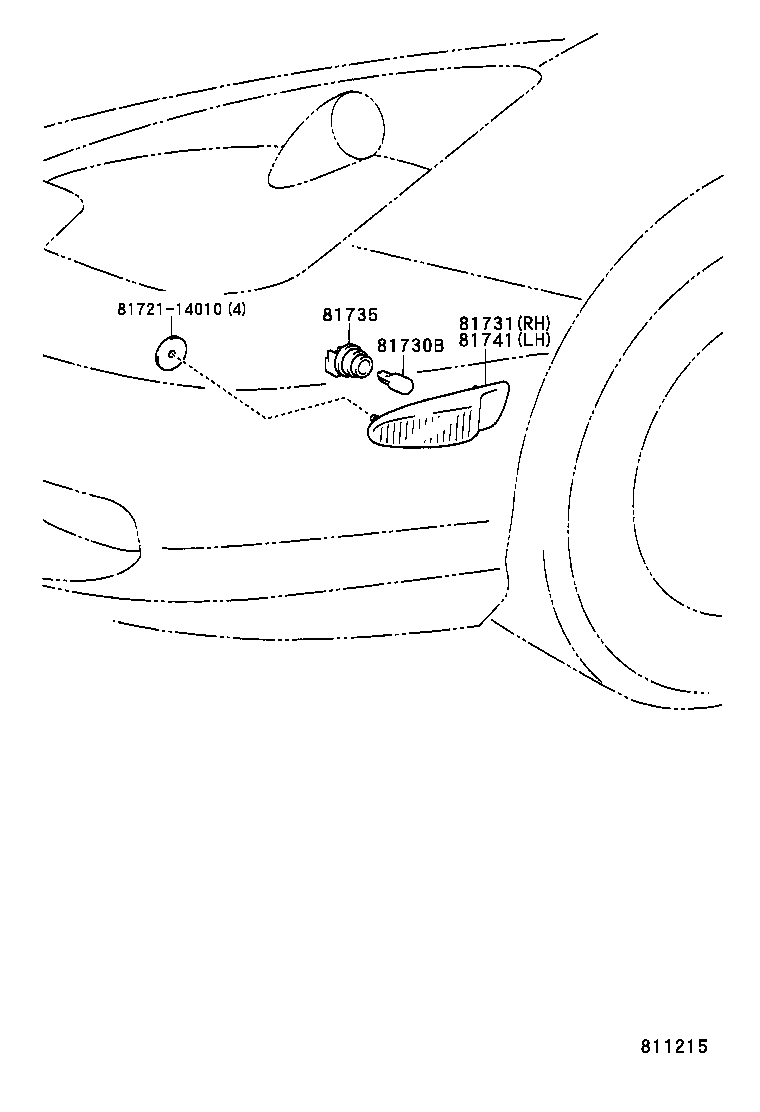  CELICA |  SIDE TURN SIGNAL LAMP OUTER MIRROR LAMP