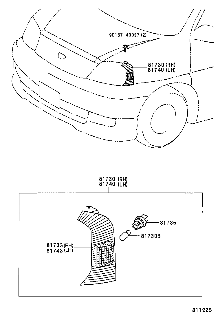  REGIUS TOURING HIACE |  SIDE TURN SIGNAL LAMP OUTER MIRROR LAMP