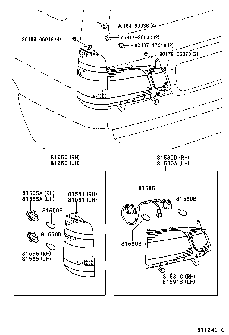  GRANVIA GRAND HIACE |  REAR COMBINATION LAMP
