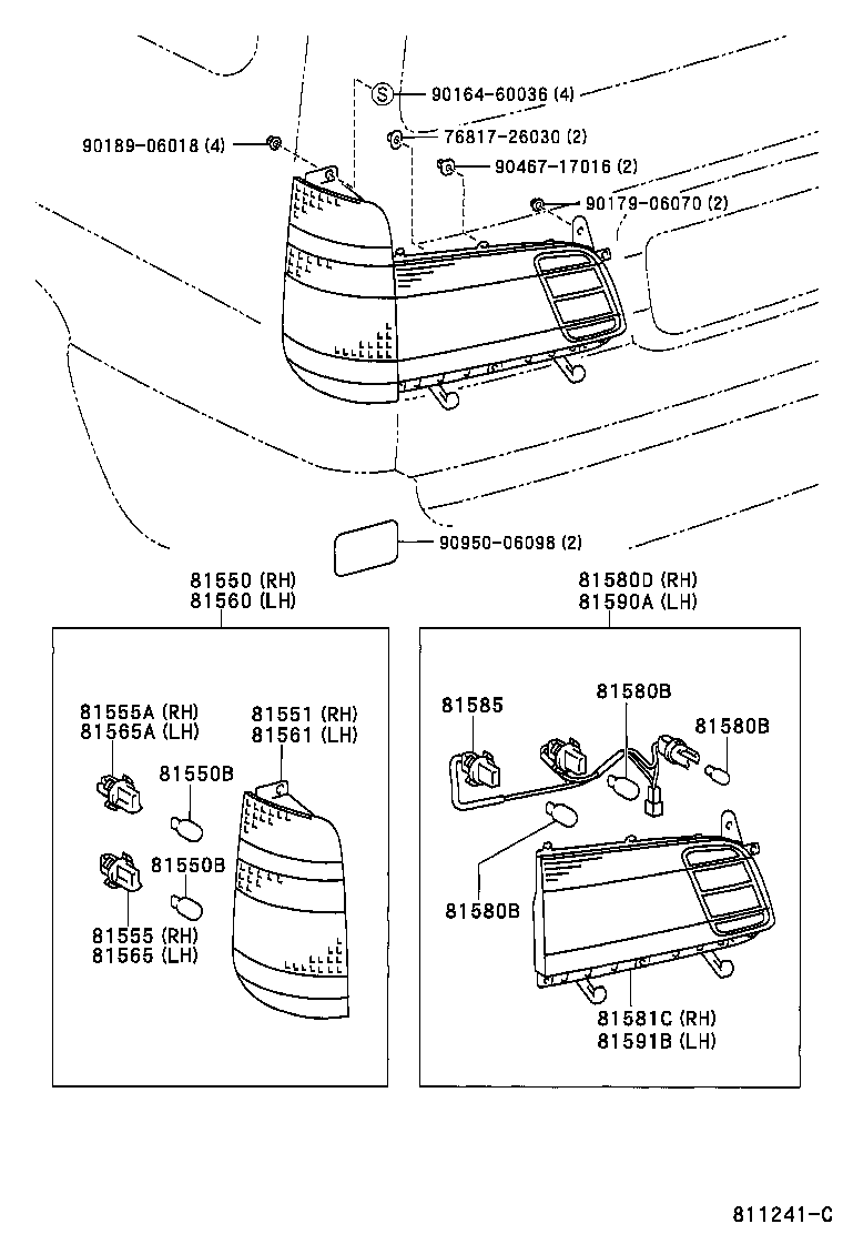  GRANVIA GRAND HIACE |  REAR COMBINATION LAMP