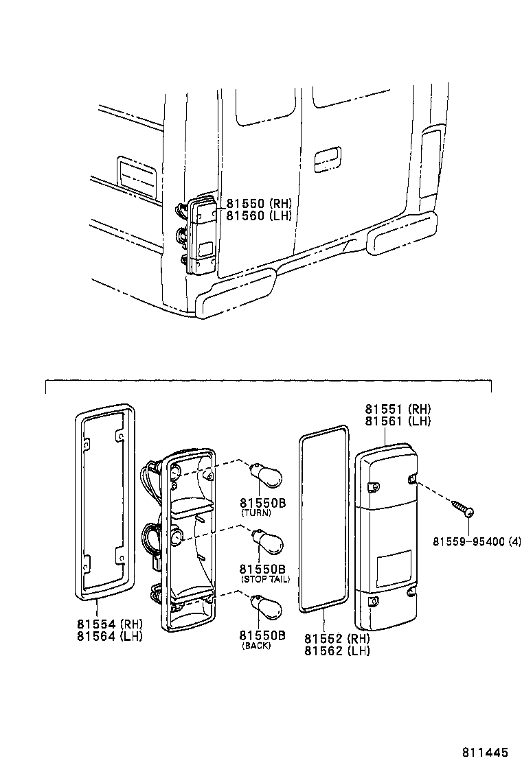  DYNA 200 TOYOACE G25 |  REAR COMBINATION LAMP