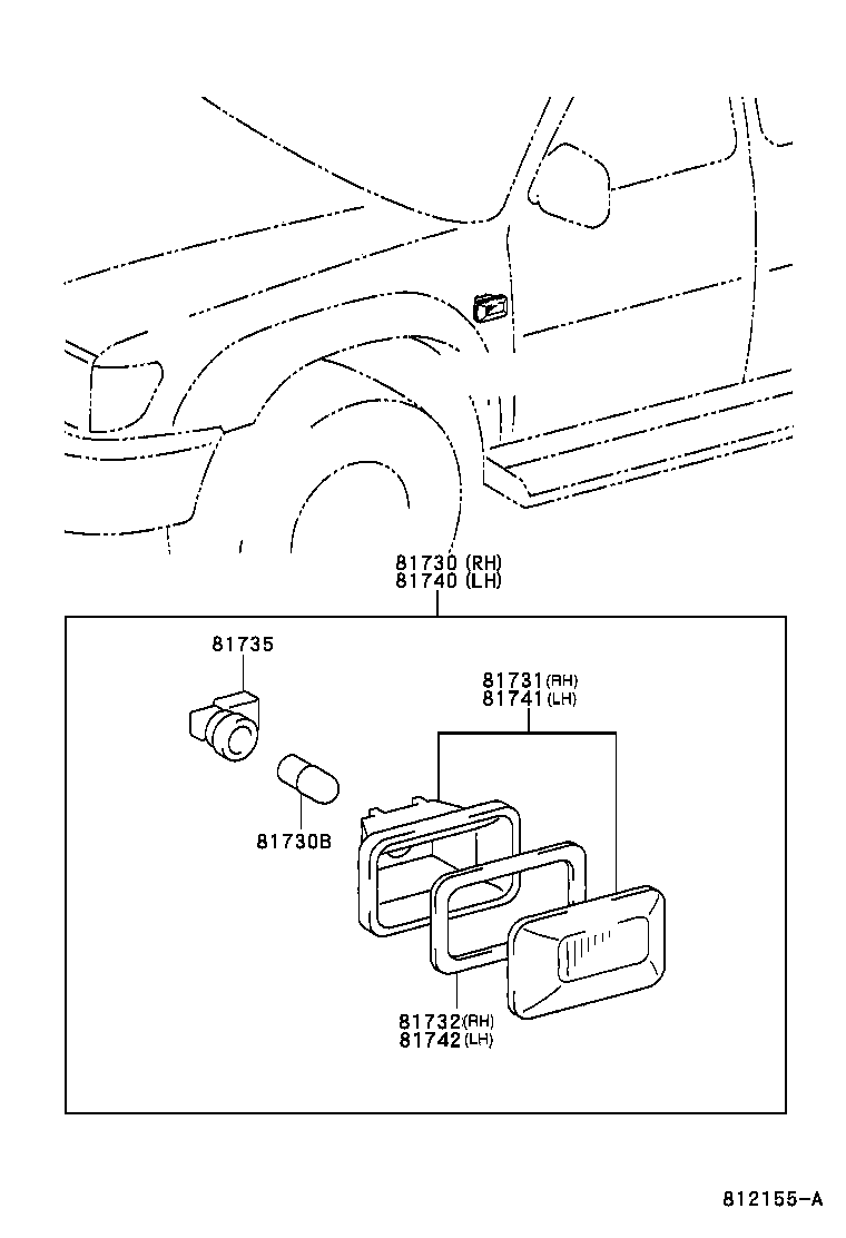  HILUX |  SIDE TURN SIGNAL LAMP OUTER MIRROR LAMP