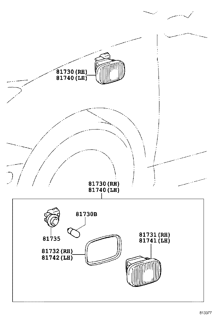  CELICA |  SIDE TURN SIGNAL LAMP OUTER MIRROR LAMP
