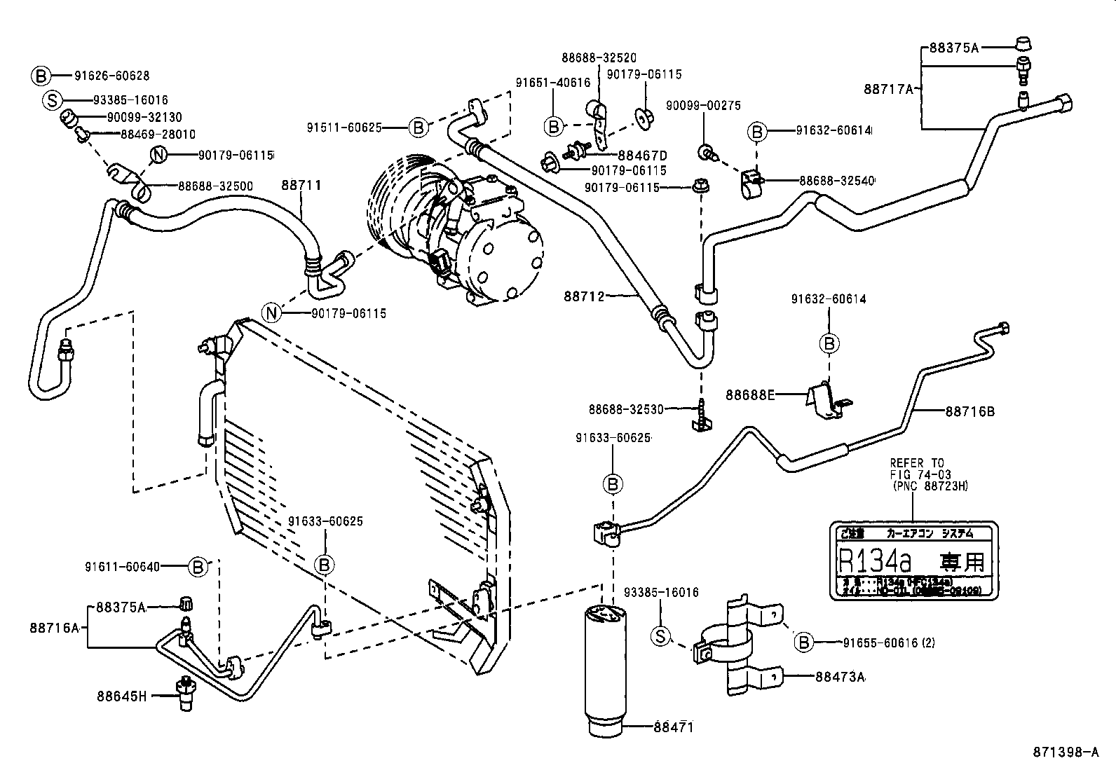  CAMRY VISTA |  HEATING AIR CONDITIONING COOLER PIPING