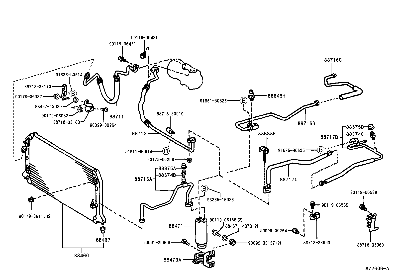  CAMRY GRACIA |  HEATING AIR CONDITIONING COOLER PIPING