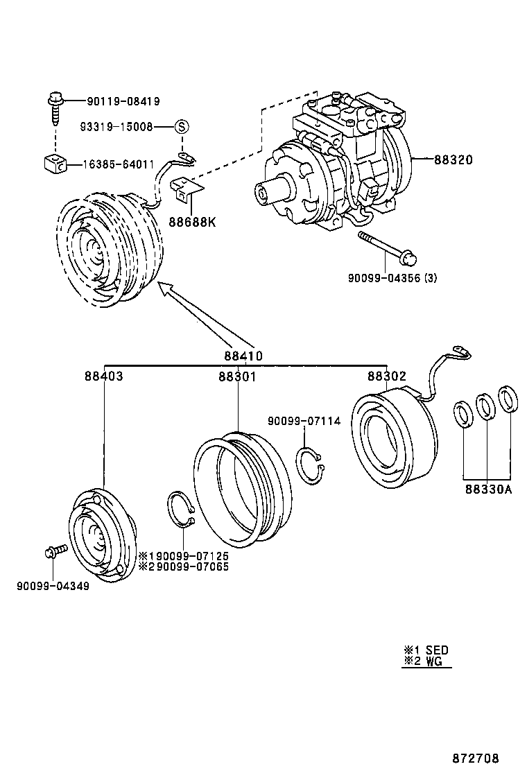  CAMRY GRACIA |  HEATING AIR CONDITIONING COMPRESSOR
