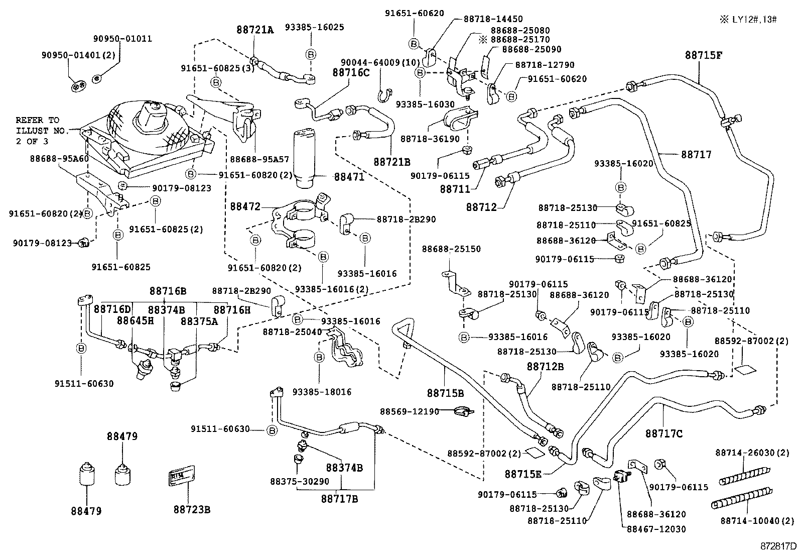  DYNA 150 TOYOACE G15 |  HEATING AIR CONDITIONING COOLER PIPING