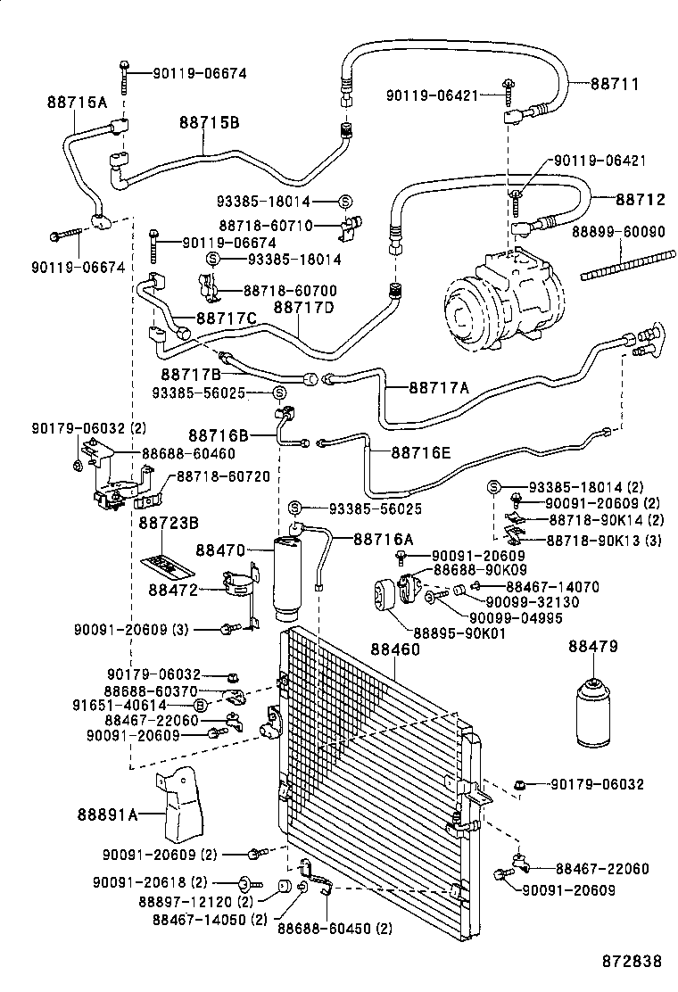  LAND CRUISER S T H T |  HEATING AIR CONDITIONING COOLER PIPING