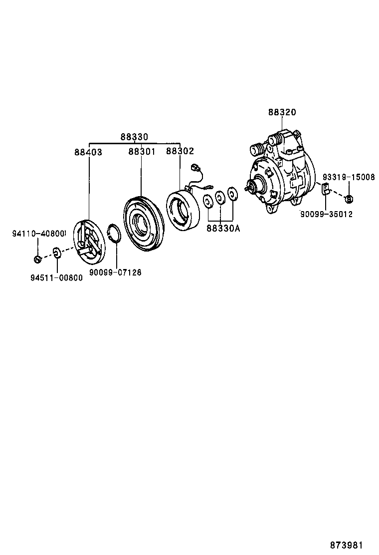  LITE TOWNACE TRUCK |  HEATING AIR CONDITIONING COMPRESSOR