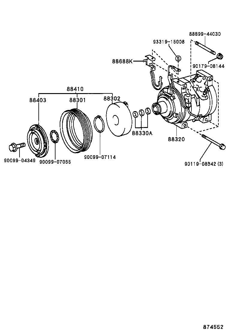 HARRIER |  HEATING AIR CONDITIONING COMPRESSOR